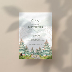 Woodland Baby Shower Einladung