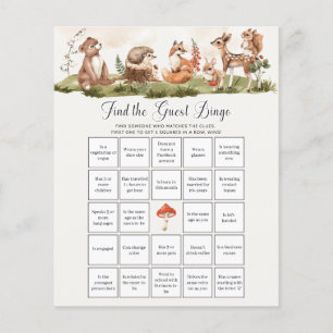 Woodland Baby Shower Game - Finden Sie das Guest B