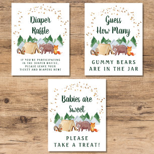 Woodland Baby Shower Games Favoriten Poster Set