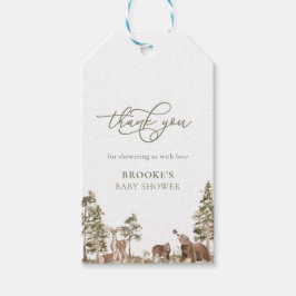 Woodland Baby Shower Gevor Tag Woodland Tiere Geschenkanhänger