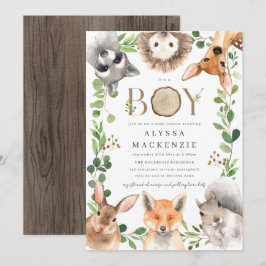 Woodland Baby Shower Invitation Einladung