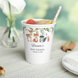 Woodland Baby Shower Paper cups Pappbecher
