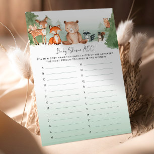 Woodland-Baby-Shower-Spiel Shower ABC