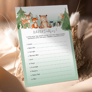 Woodland-Baby-Shower-Spiel: Was hat Papa gesagt?