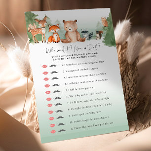 Woodland-Baby-Shower-Spiel Wer hat es gesagt?
