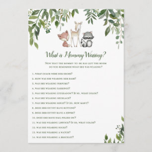 Woodland Baby Shower Was ist Mama mit Game 12x18? Einladung