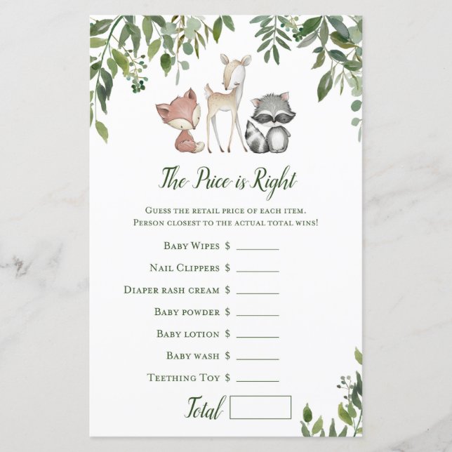 Woodland Baby Showspiel - Preis ist richtig (Vorderseite)