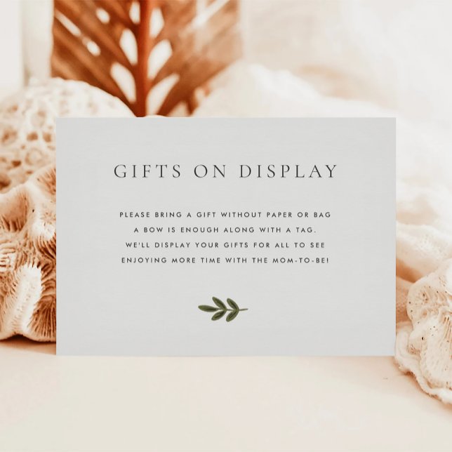 Woodland Babydusche Geschenke auf Grafikkarte Begleitkarte (Von Creator hochgeladen)