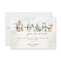 Woodland Babydusche Grüne Danke, Karte