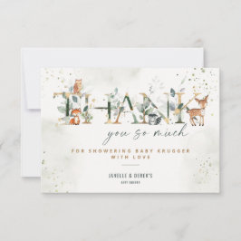 Woodland Babydusche Grüne Danke, Karte