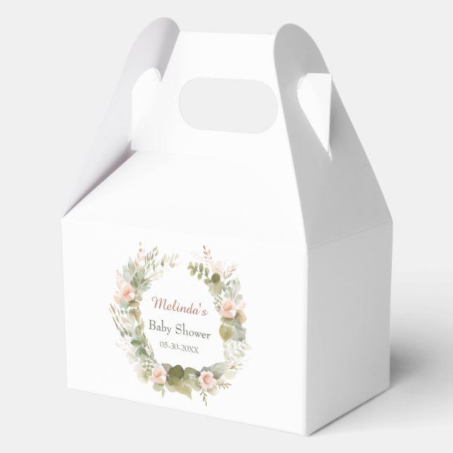 Woodland Babydusche mit Niedlichem Igel Geschenkschachtel (Rückseite)