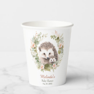 Woodland Babydusche mit Niedlichem Igel Pappbecher