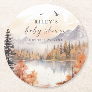 Woodland Babydusche Papier Untersetzer Fall Forest