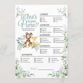 Woodland Babydusche Was in Ihrem Handspiel steckt Einladung