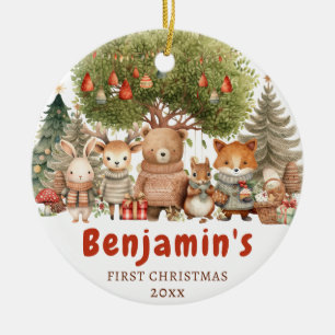 Woodland Baby's First Christmas Ornament Geschenk