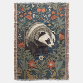 Woodland Badger William Morris Inspiriert Decke