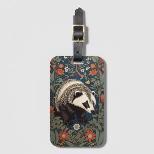 Woodland Badger William Morris Inspiriert Gepäckanhänger