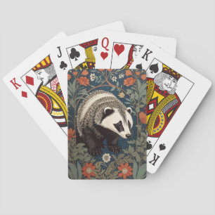 Woodland Badger William Morris Inspiriert Spielkarten