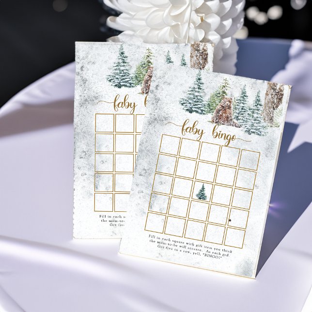 Woodland Bären Baby Dusche Bingame (Von Creator hochgeladen)