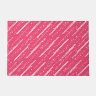 Woodland Bassoon Music Gift Band Orchestra Pink Fußmatte