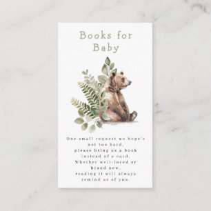 Woodland Bear Baby Shooting Books for Baby Begleitkarte
