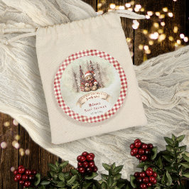 Woodland Bear Bearly Wait Holiday Boy Baby Shower  Runder Aufkleber