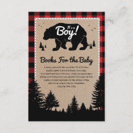 Woodland Bear Lumberjack Books for Baby Library Begleitkarte