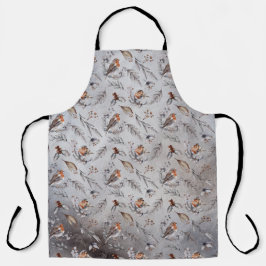 Woodland Birds and Leaves Apron Design Schürze