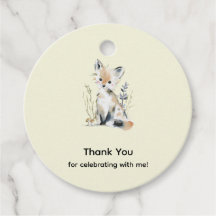 Woodland Birthday Favor Tags