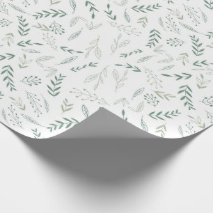 Woodland-Blätter Babydusche neutrales Wickelpapie Geschenkpapier