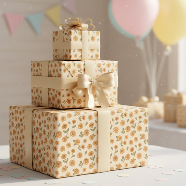 Woodland Boho Floral Geschenkpapier (Woodland boho floral wrapping paper)