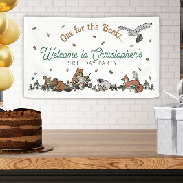 Woodland Book Theme Geburtstagsparty Willkommen Banner