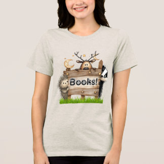Woodland Books T-Shirt für Leser & Schriftsteller  Tri-Blend Shirt