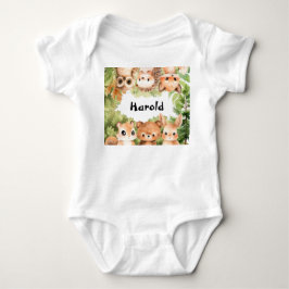 Woodland Boy Baby Dusche Strampler