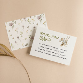 Woodland Boy Wild Forest Bunny Baby Book Request Begleitkarte