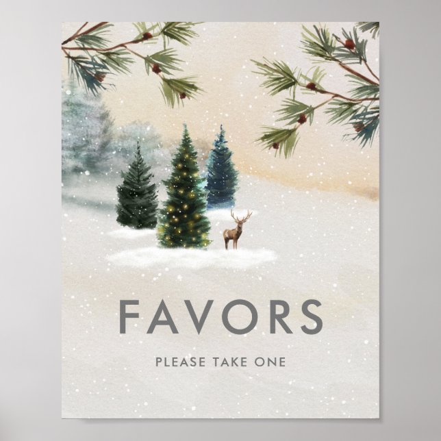 Woodland Brautparty Favoriten Plakatzeichen Poster (Vorne)