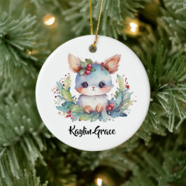 Woodland Bunny Rabbit Personalisiert Keramik Ornament