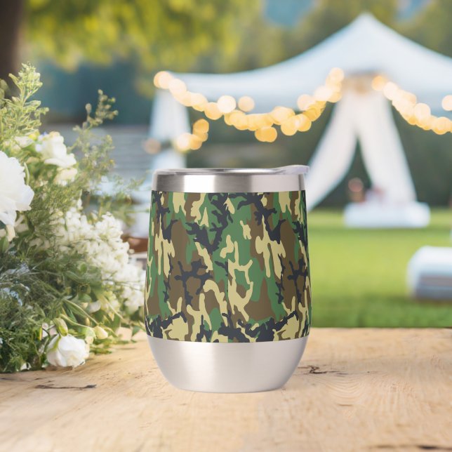 Woodland Camo Tumbler for Camping, Hunting,  (Hochzeit)