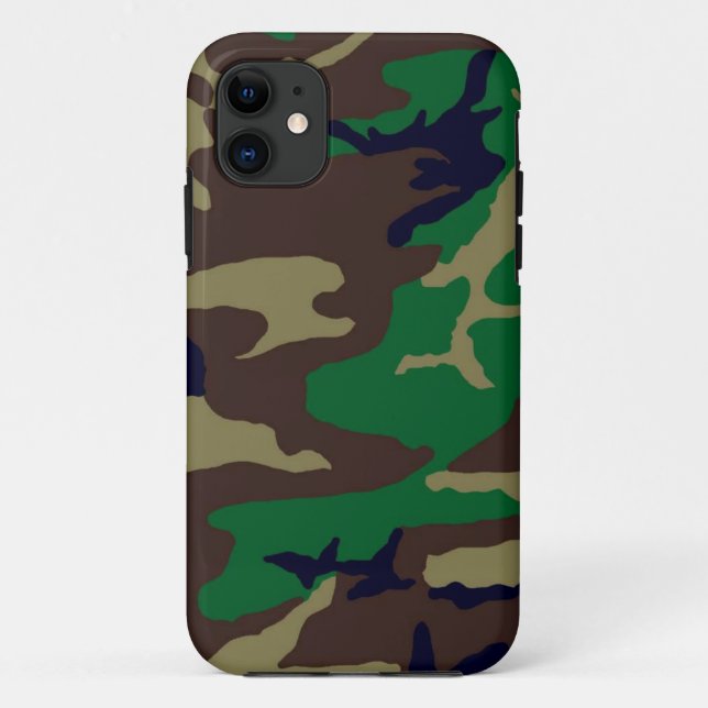 Woodland Camouflage Apple Case-Mate iPhone Hülle (Rückseite)