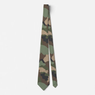 Woodland Camouflage Camouflage Khaki Green Tan Bla Krawatte