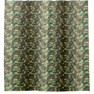 Woodland Camouflage Camouflage Muster Duschvorhang