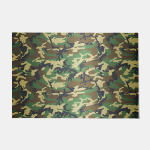 Woodland Camouflage Camouflage Muster Fußmatte