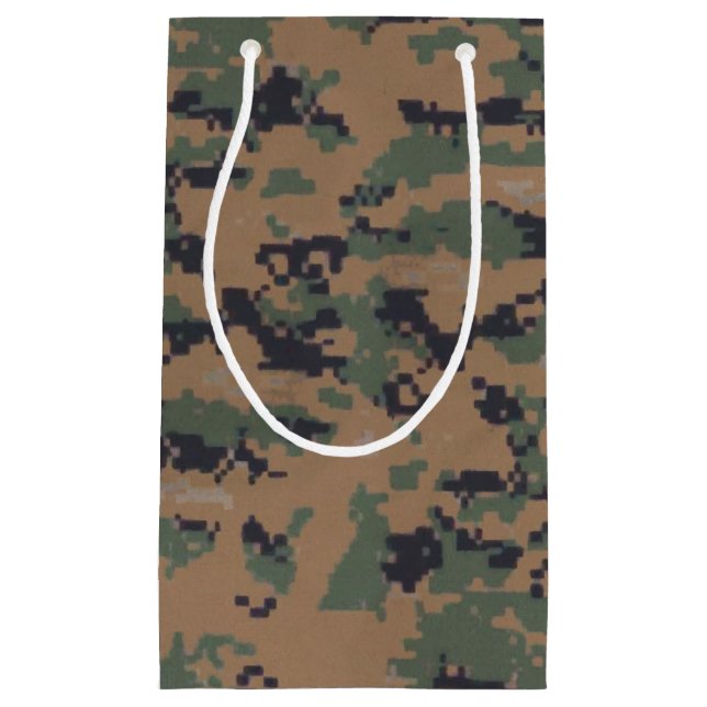 Woodland Camouflage (digital) Kleine Geschenktüte (Vorderseite)