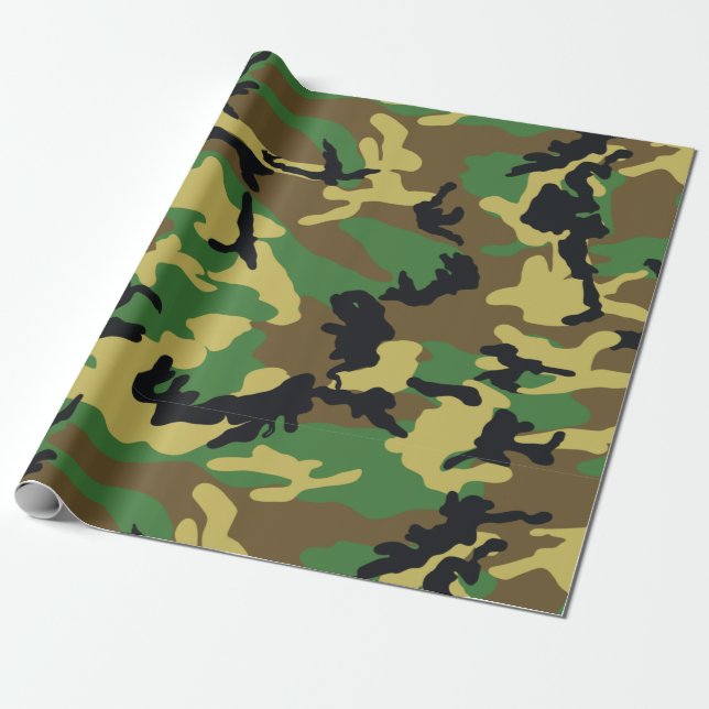 "WOODLAND-CAMOUFLAGE" GESCHENKPAPIER (Ungerollt)