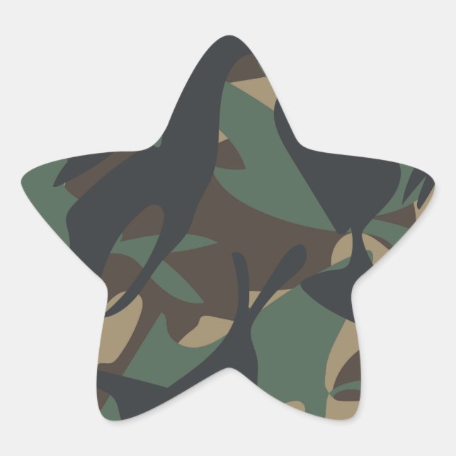 Woodland Camouflage Stern-Aufkleber (Vorderseite)