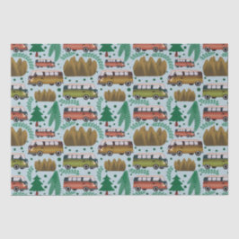 Woodland Camper Blue Seidenpapier