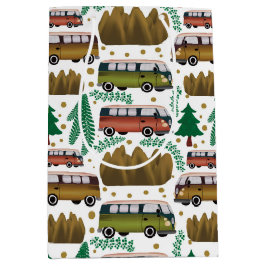 Woodland Camper Muster Mittlere Geschenktüte