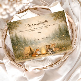 Woodland Campfire Diapper Raffle Begleitkarte