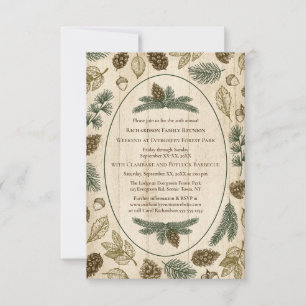 Woodland Camping Family Wiedersehen Jamboree GRILL Einladung