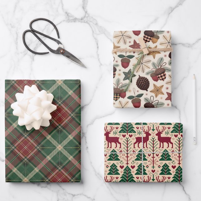 Woodland Christmas   Geschenkpapier Set (Vorderseite)